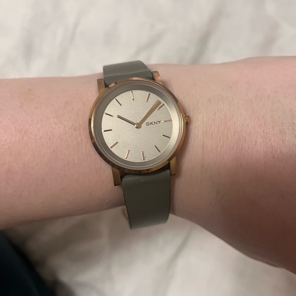 DKNY Leather Band Watch